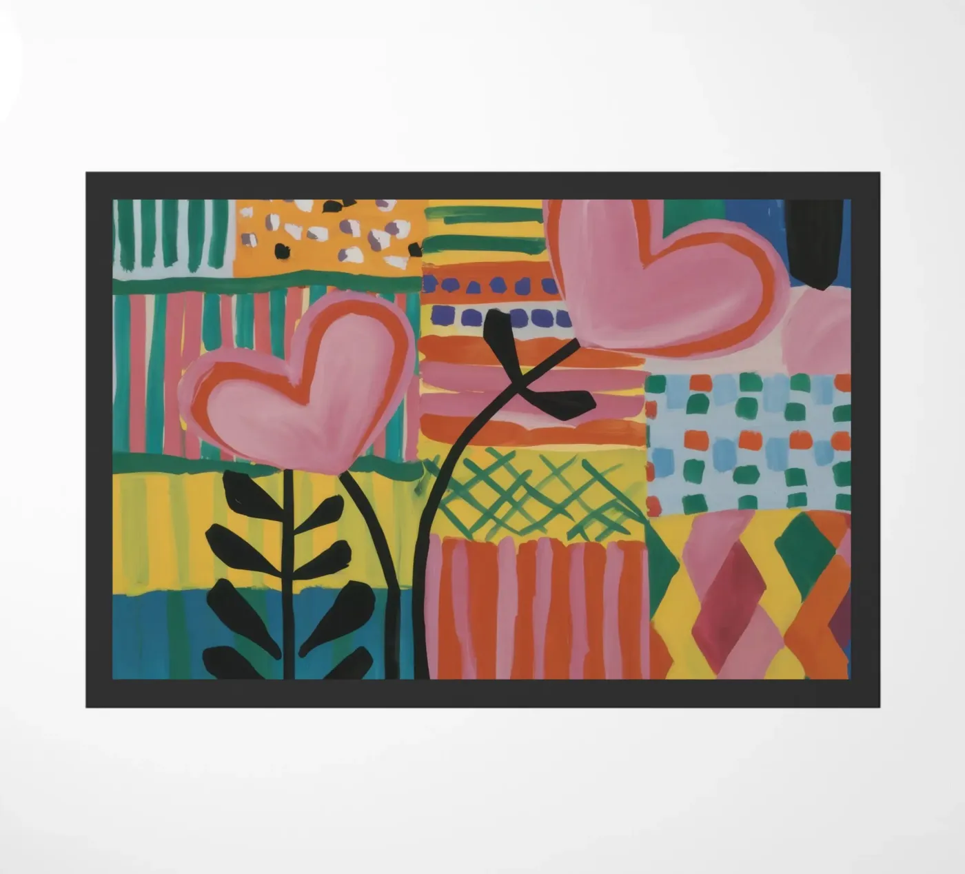 Patchwork van liefde deurmat van Thistle Bloom