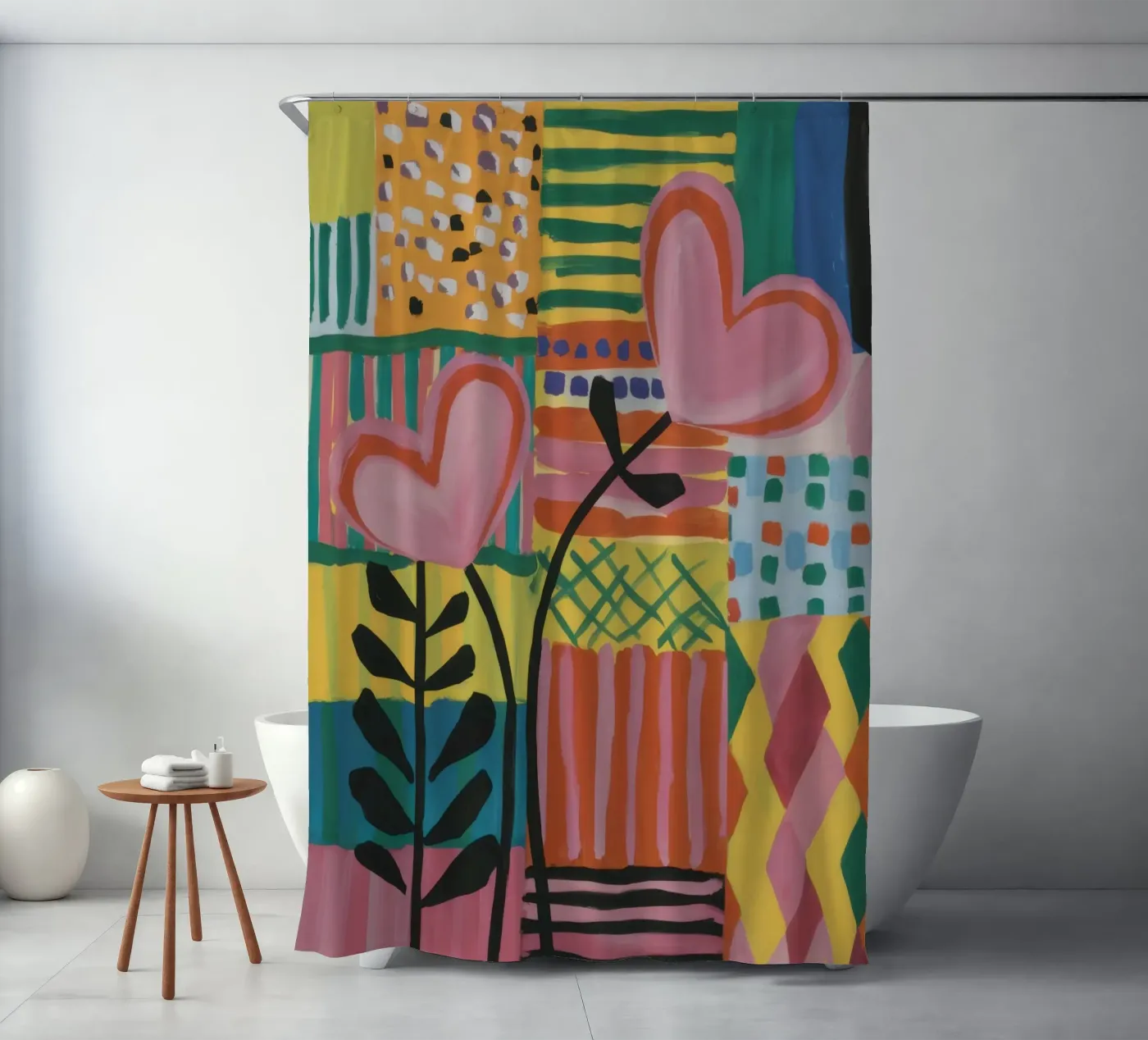 Patchwork of Love tenda da doccia da Thistle Bloom