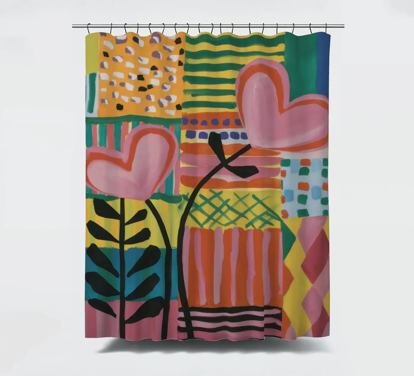 Patchwork of Love Duschvorhang von Thistle Bloom