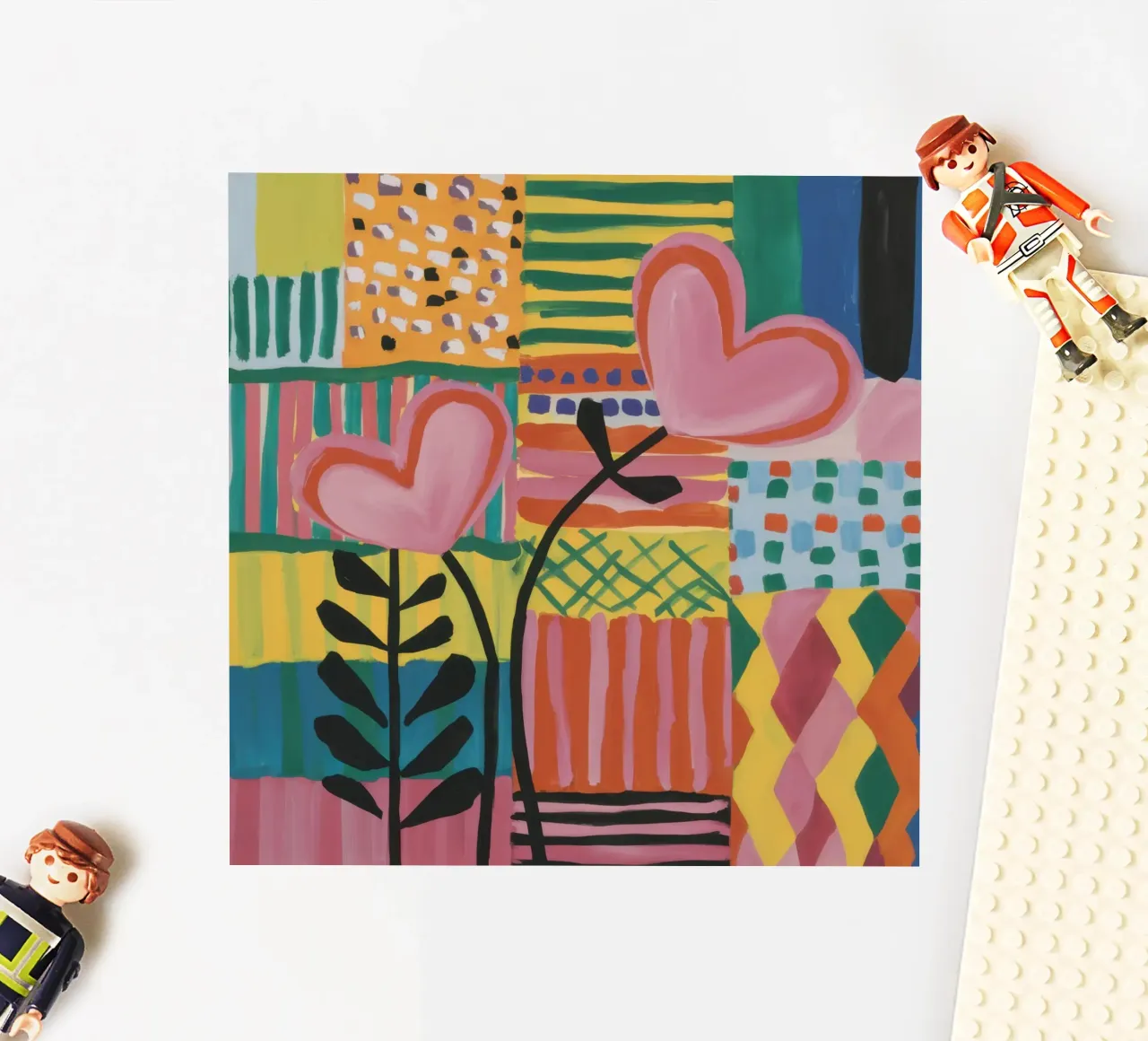 Patchwork d'amore adesivo da Thistle Bloom