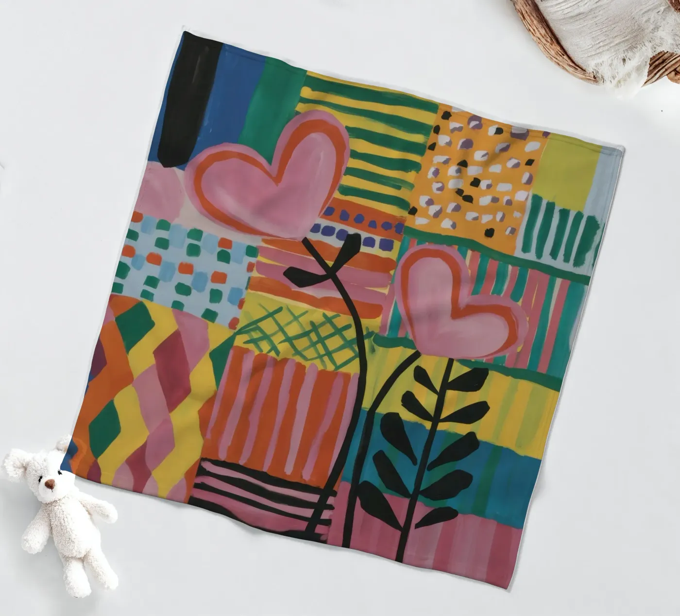 Patchwork of Love coperta in pile da Thistle Bloom