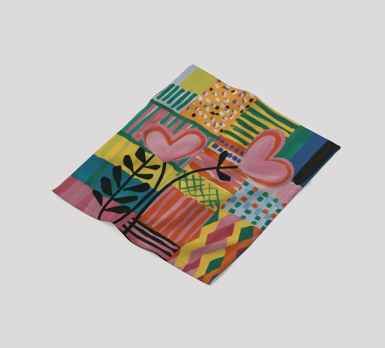 Patchwork van liefde fleecedeken van Thistle Bloom