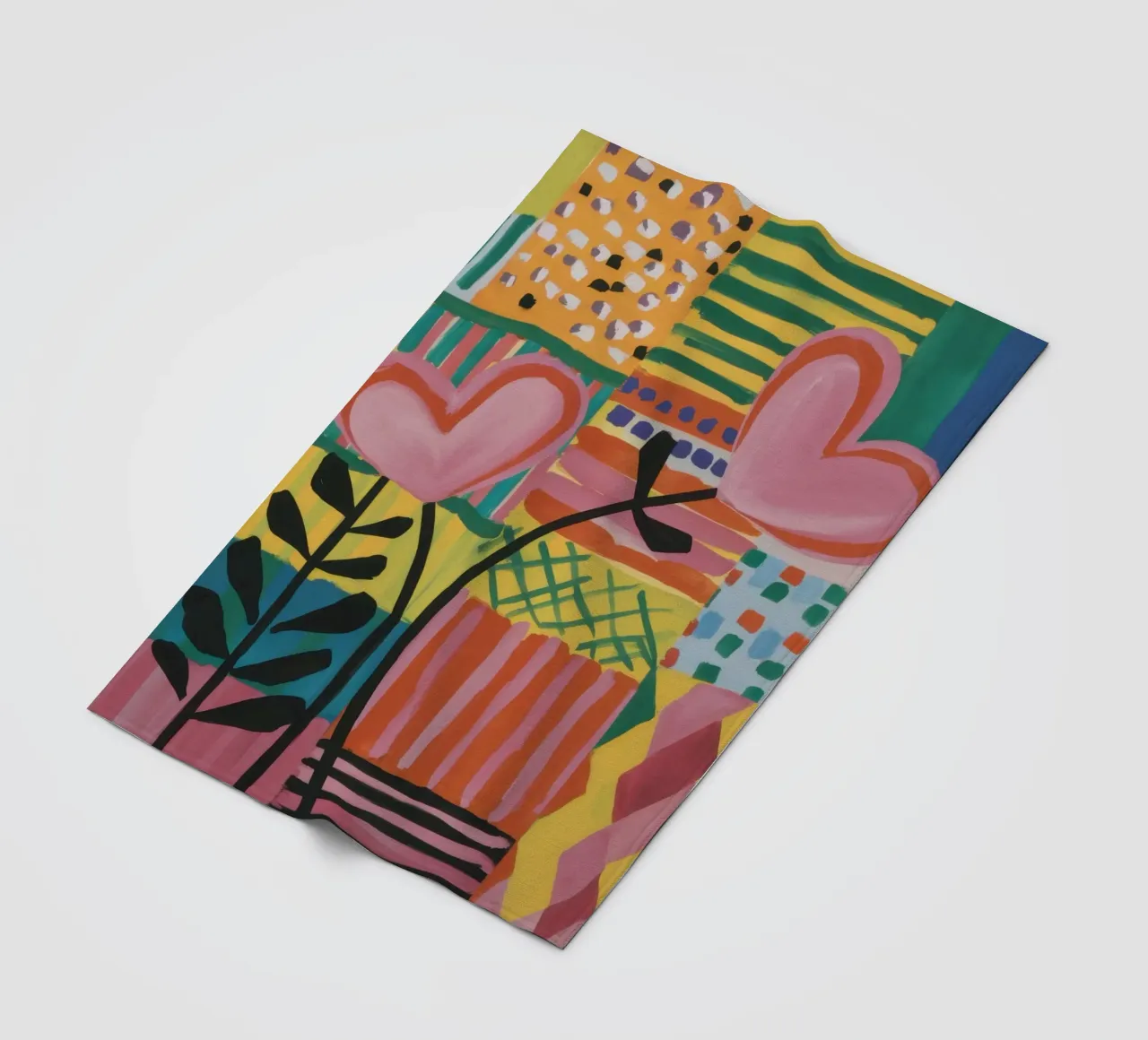 Patchwork d'amore coperta in pile da Thistle Bloom