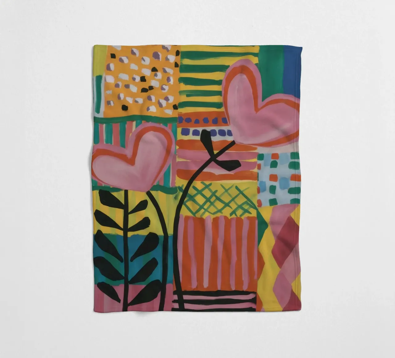 Patchwork van liefde fleecedeken van Thistle Bloom