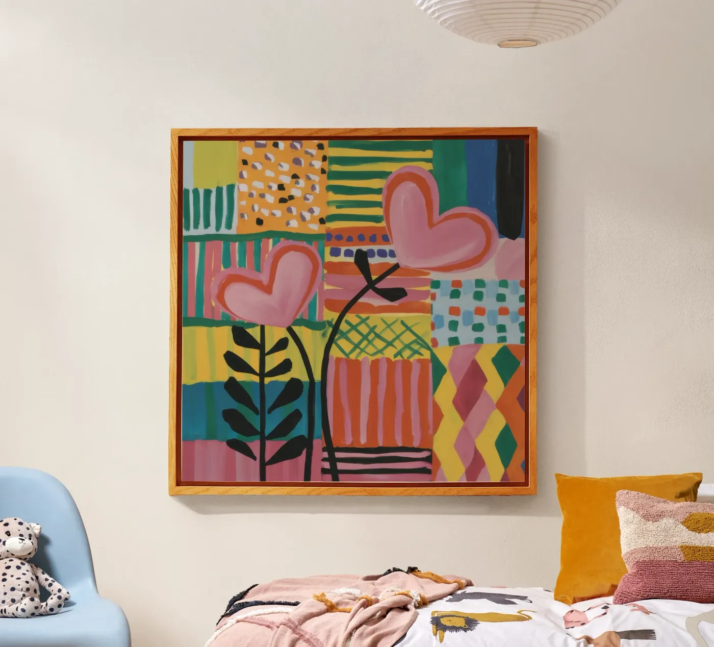 Patchwork of Love acrylic glass by Thistle Bloom