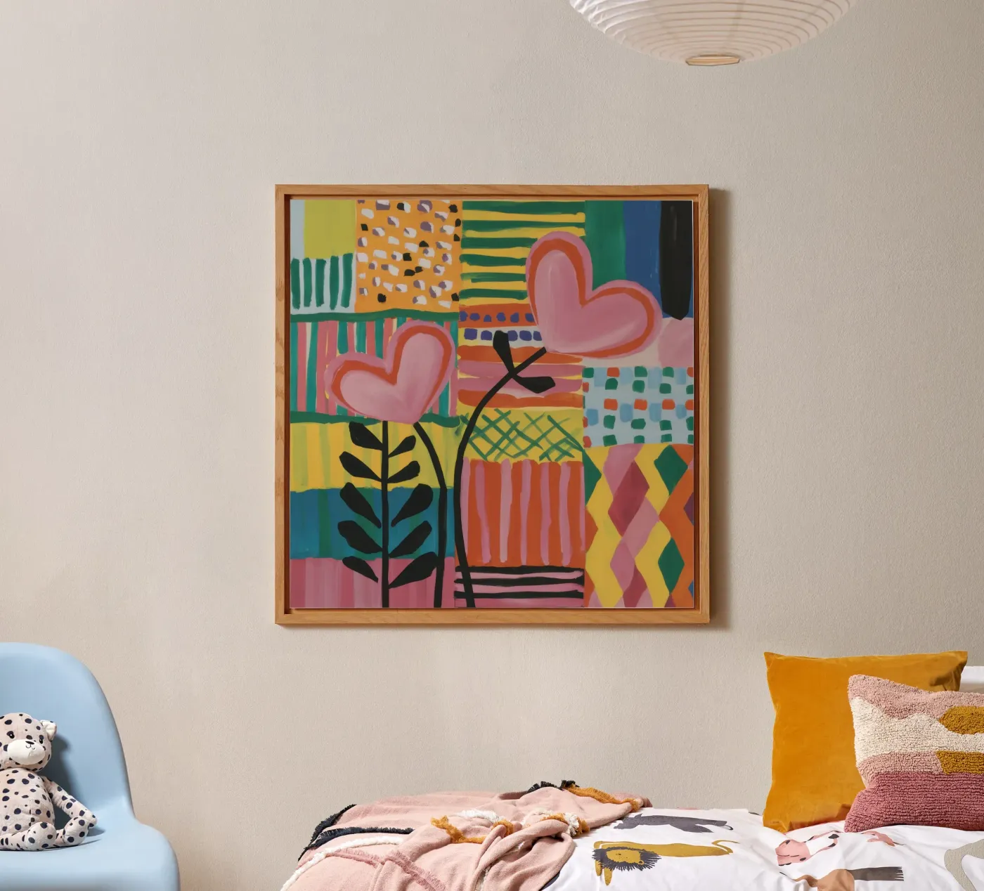 Patchwork van liefde aluminium-dibond van Thistle Bloom