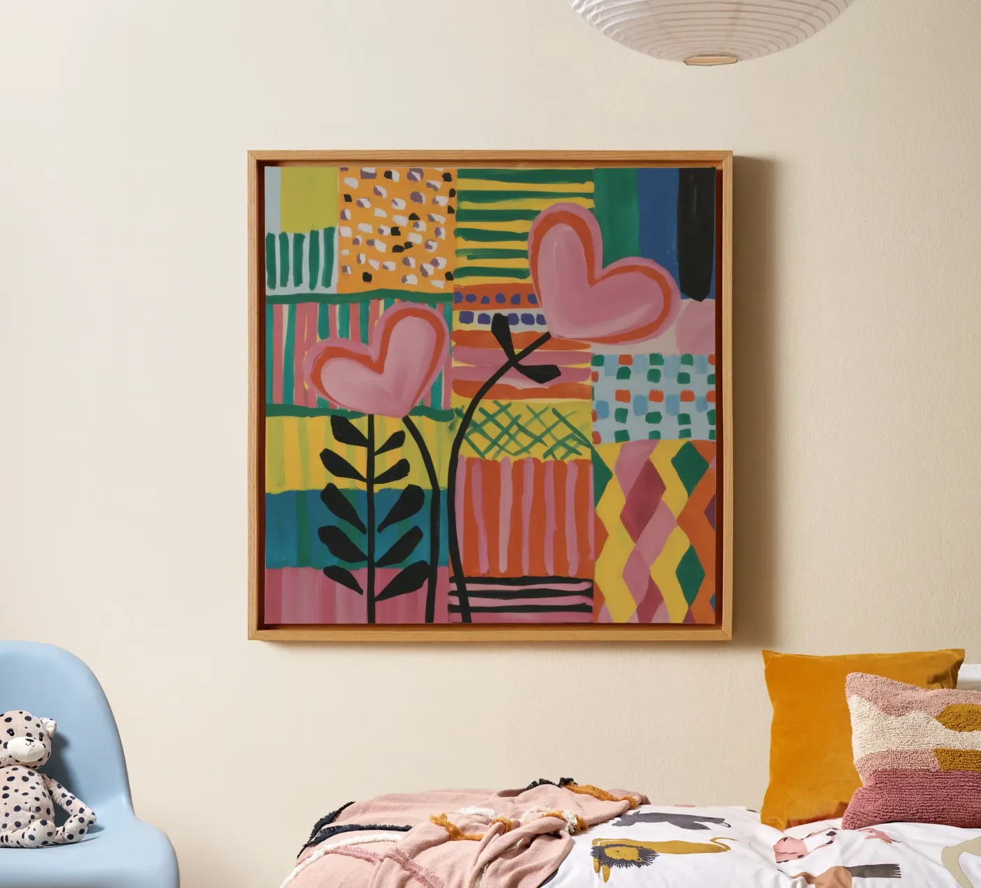 Patchwork der Liebe Leinwand von Thistle Bloom