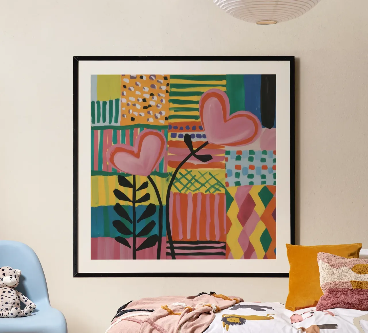 Patchwork der Liebe Poster von Thistle Bloom