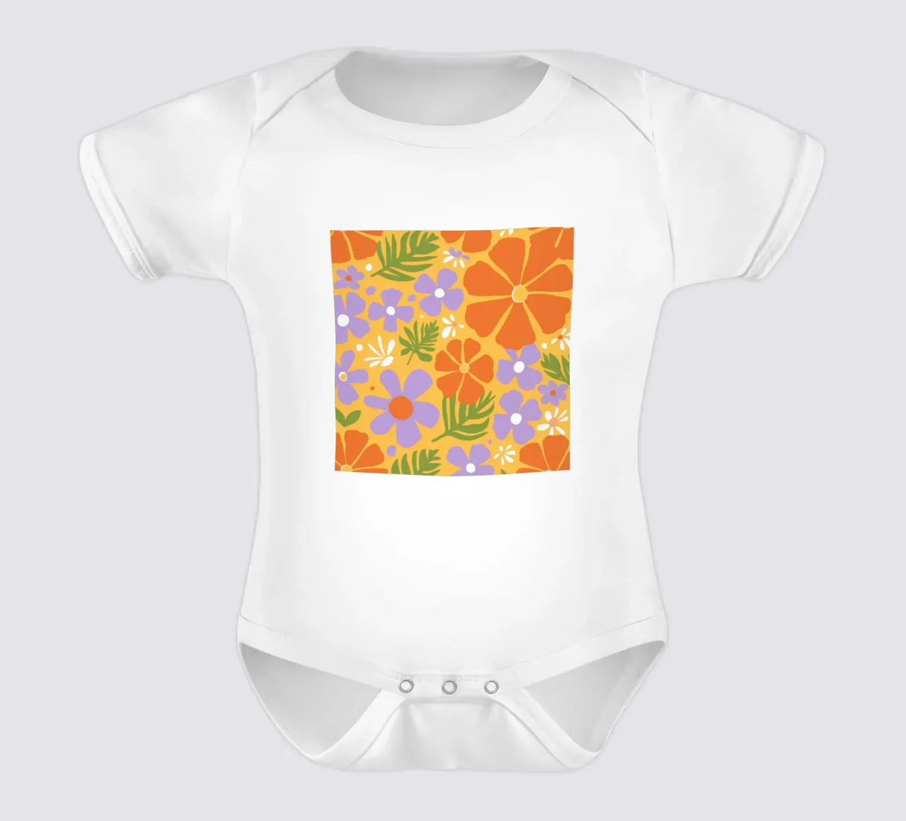 Potere floreale groovy body neonato maniche corte da Gaia Viesta
