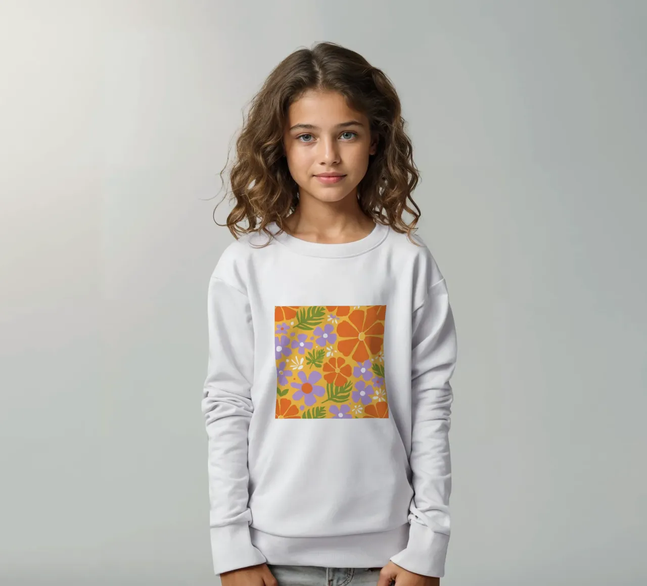 Potere floreale groovy felpa bambino da Gaia Viesta