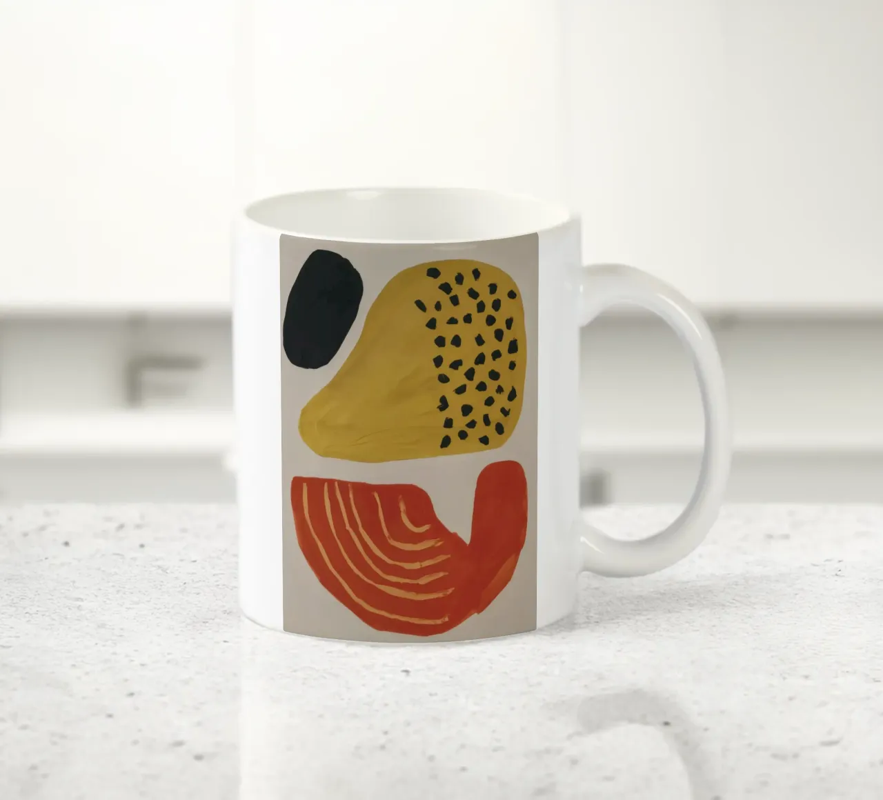 Forme astratte strutturate tazza in ceramica da Selene Shade