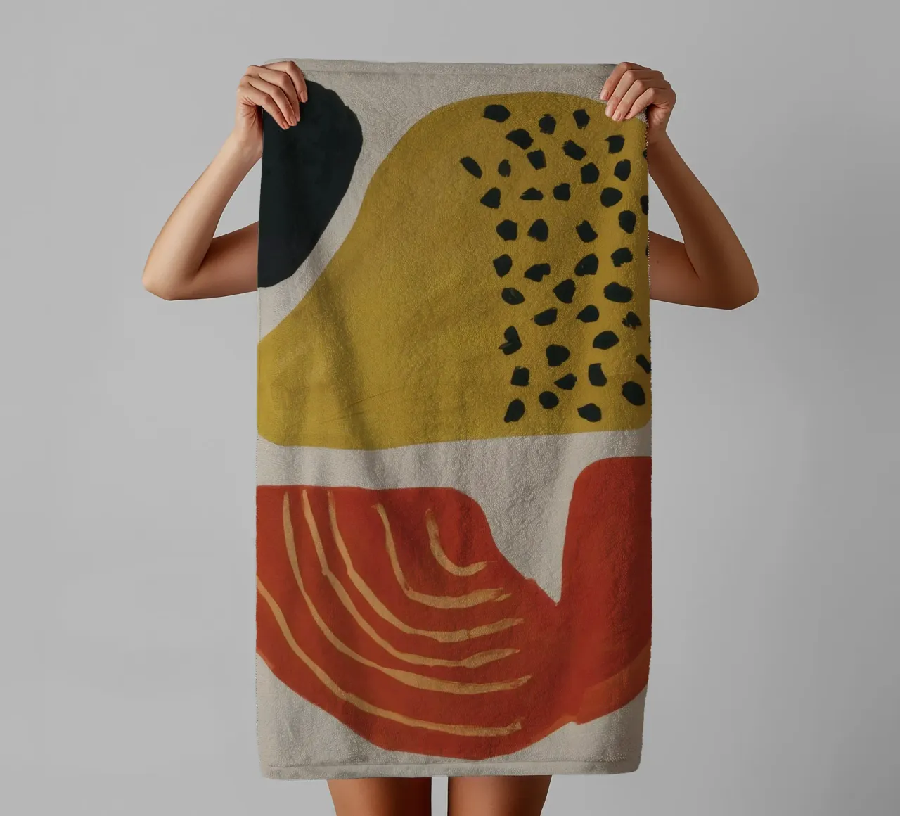 Textured Abstract Forms towel by Selene Shade
