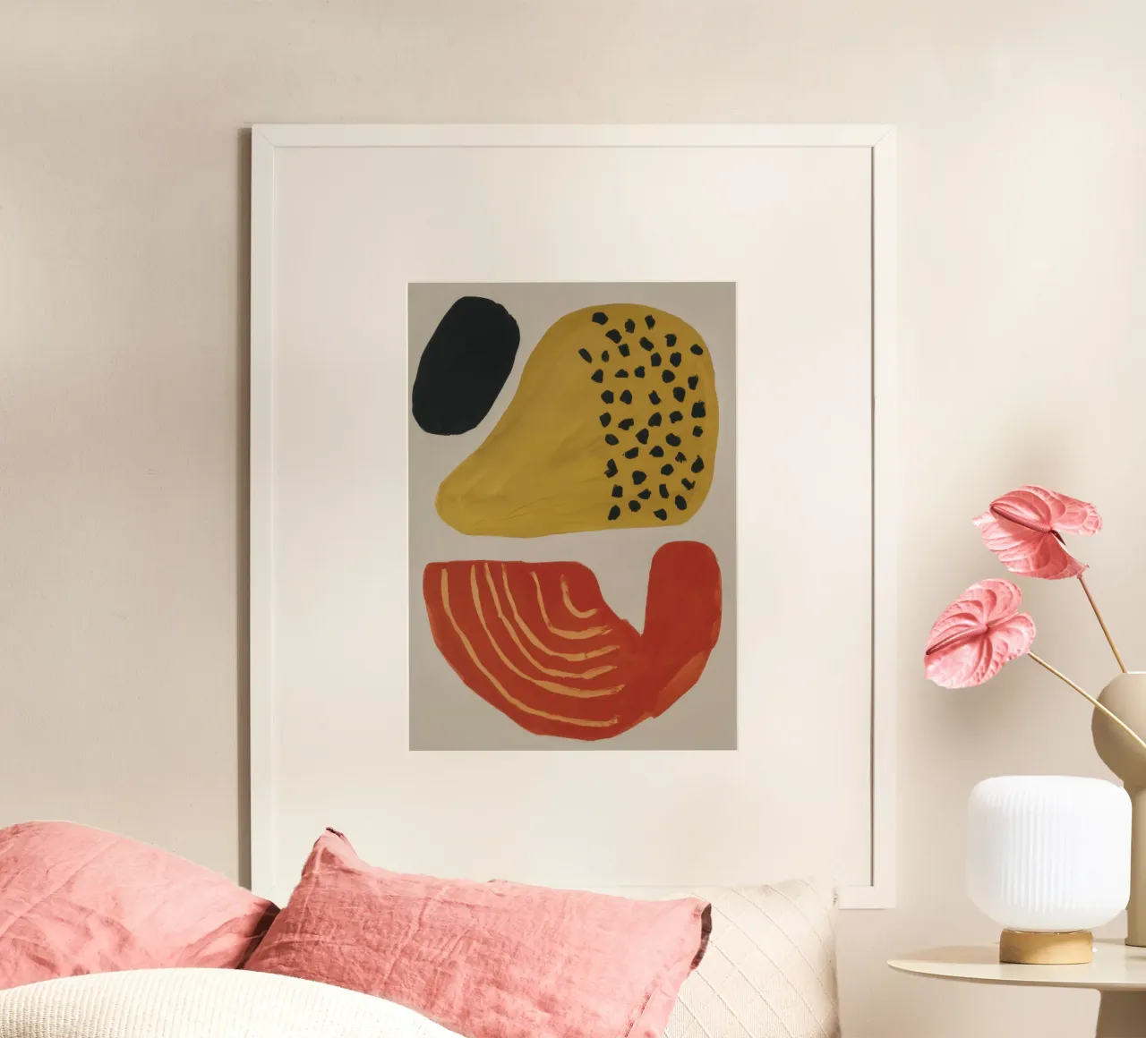 Forme astratte strutturate poster con telaio in alluminio da Selene Shade