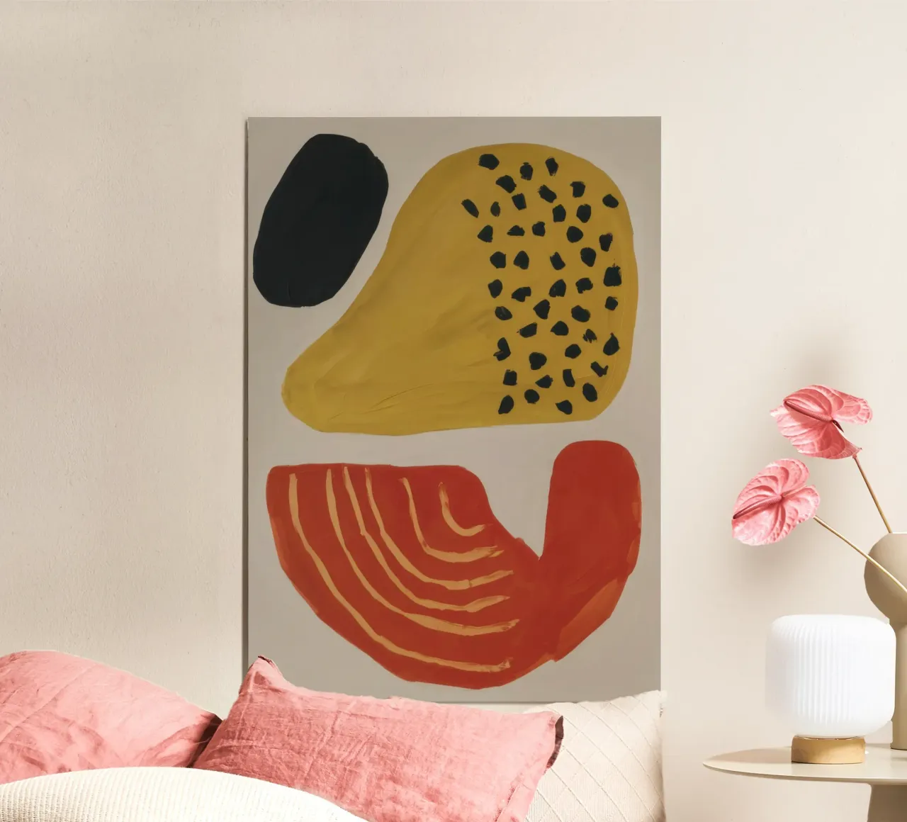 Forme astratte strutturate poster con telaio in alluminio da Selene Shade