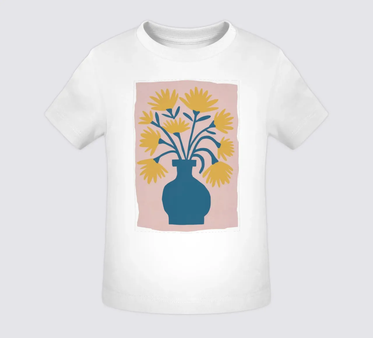 Vaso di girasoli Stillness maglietta neonato da Obs Canvas