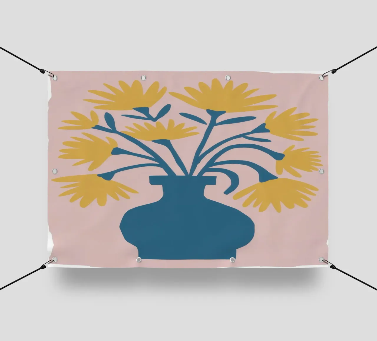 Vaso di girasoli Stillness telo in pvc da Obs Canvas