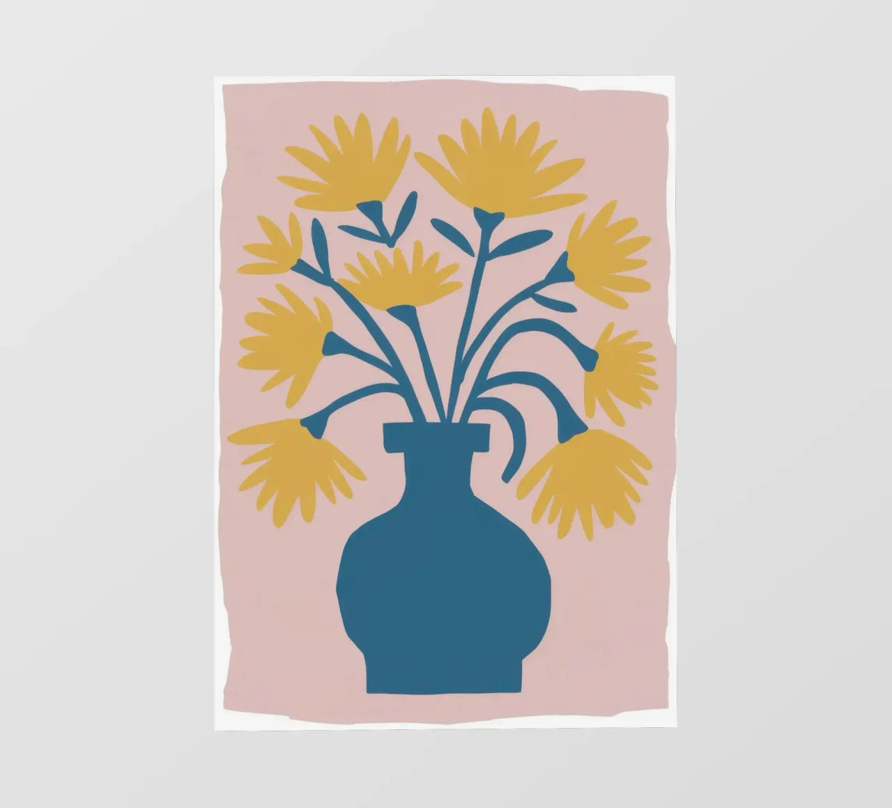 Vaso di girasoli Stillness telo in pvc da Obs Canvas
