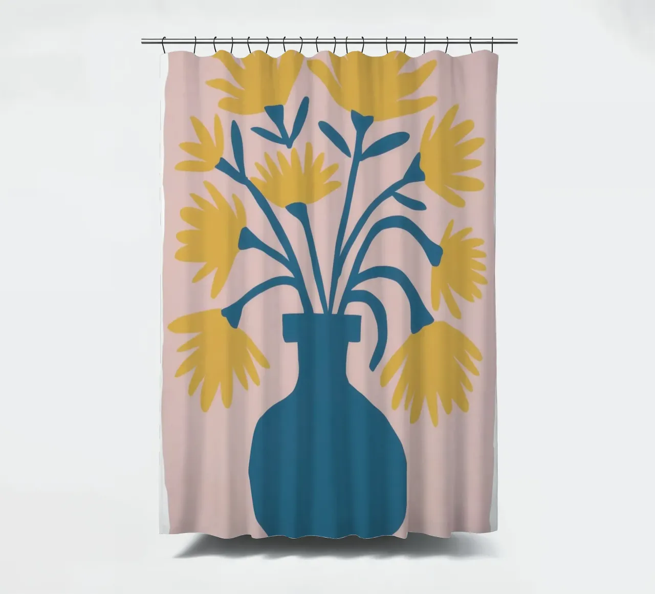 Vaso di girasoli Stillness tenda da doccia da Obs Canvas