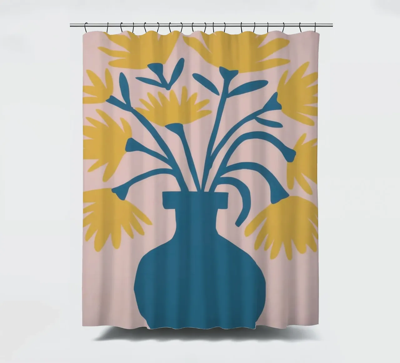 Vaso di girasoli Stillness tenda da doccia da Obs Canvas