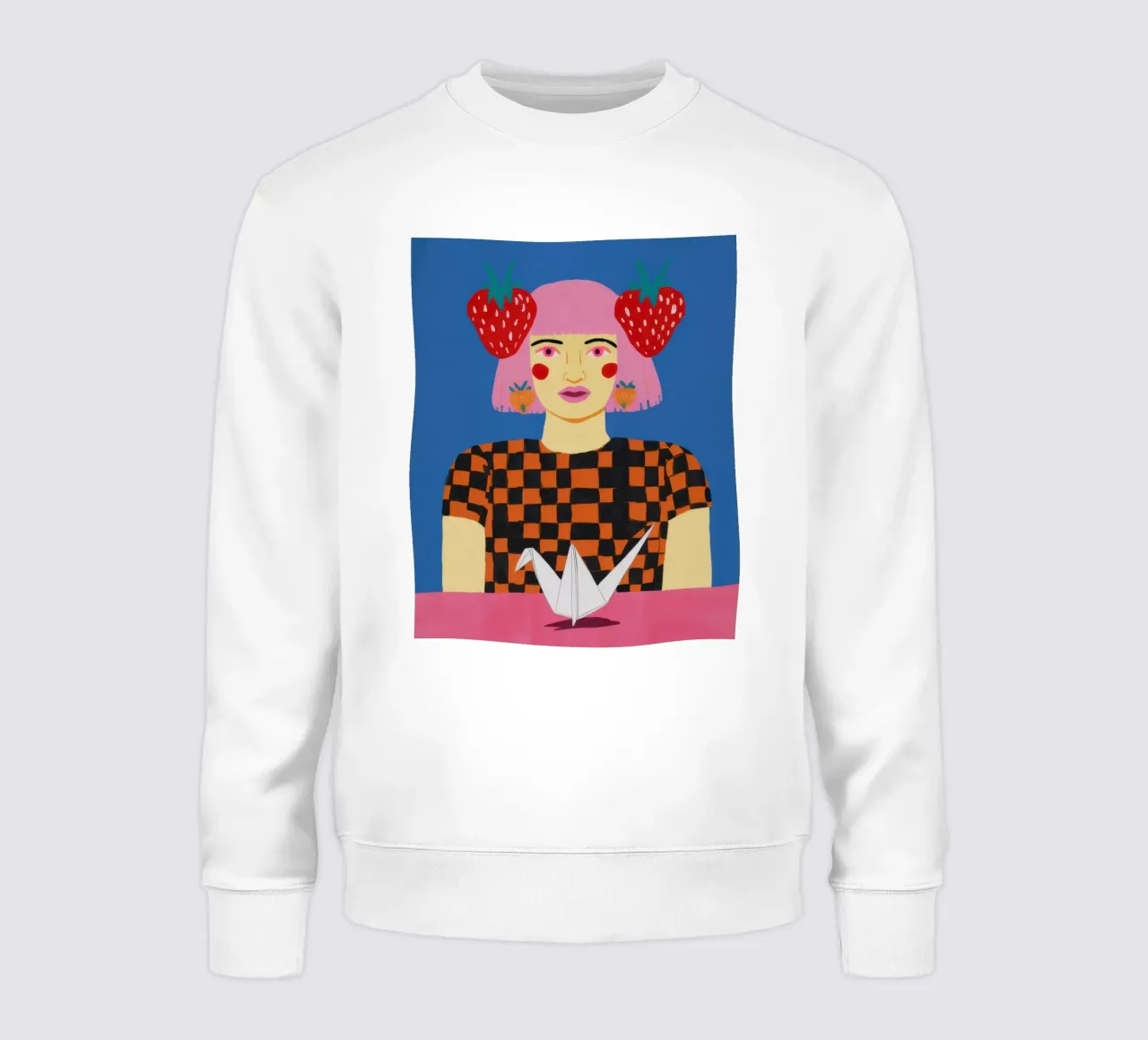 Strawberry Crown Queen sweatshirt by Thistle Bloom