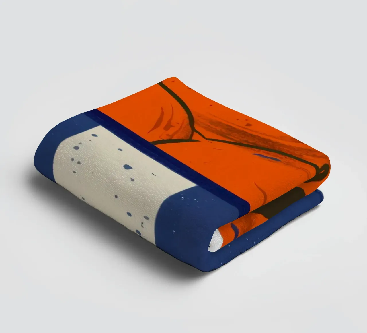 Ciotola arancione a righe blu asciugamano da bagno da Selene Shade