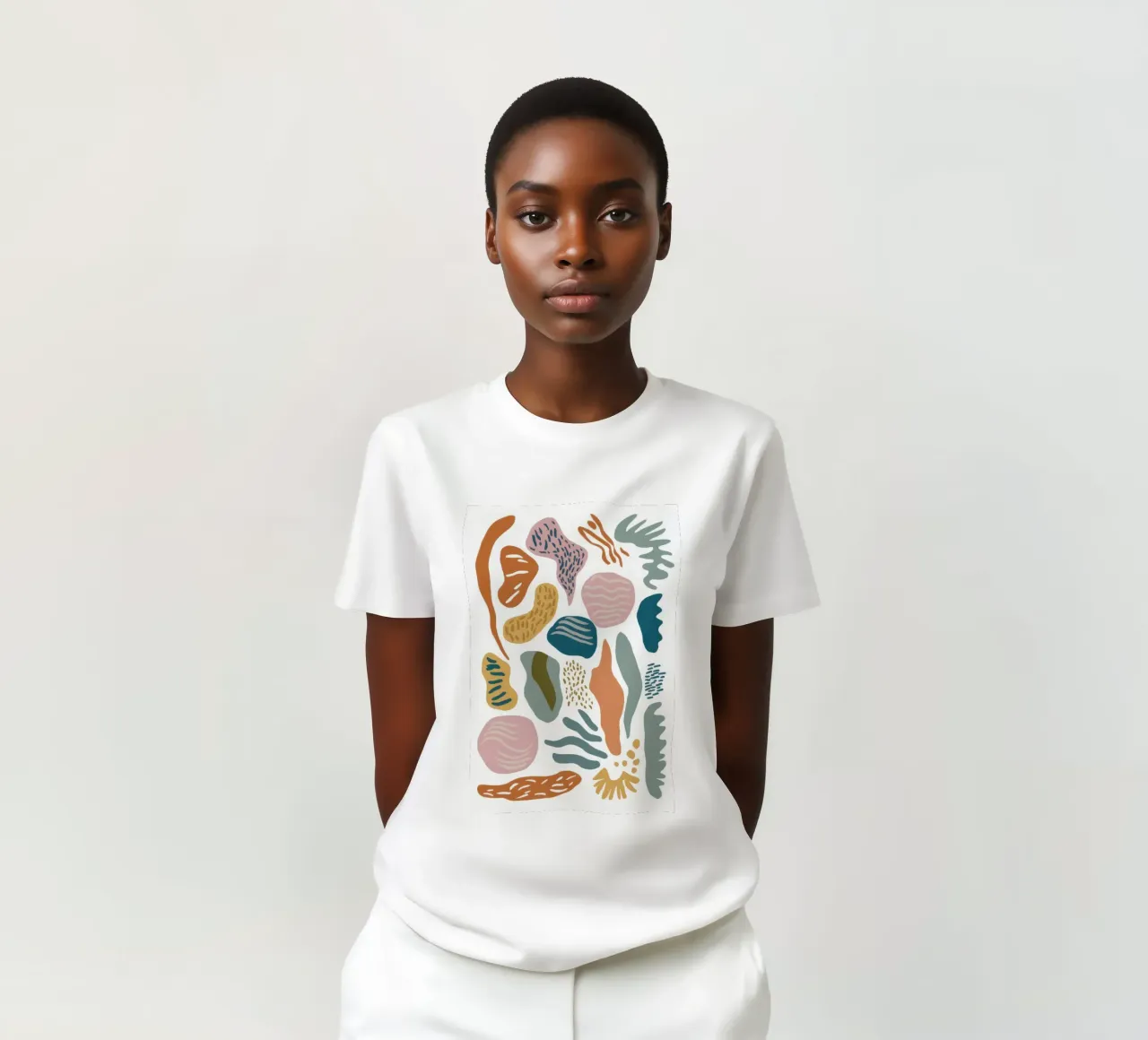 Spargimento di forme terrestri t-shirt da Obs Canvas