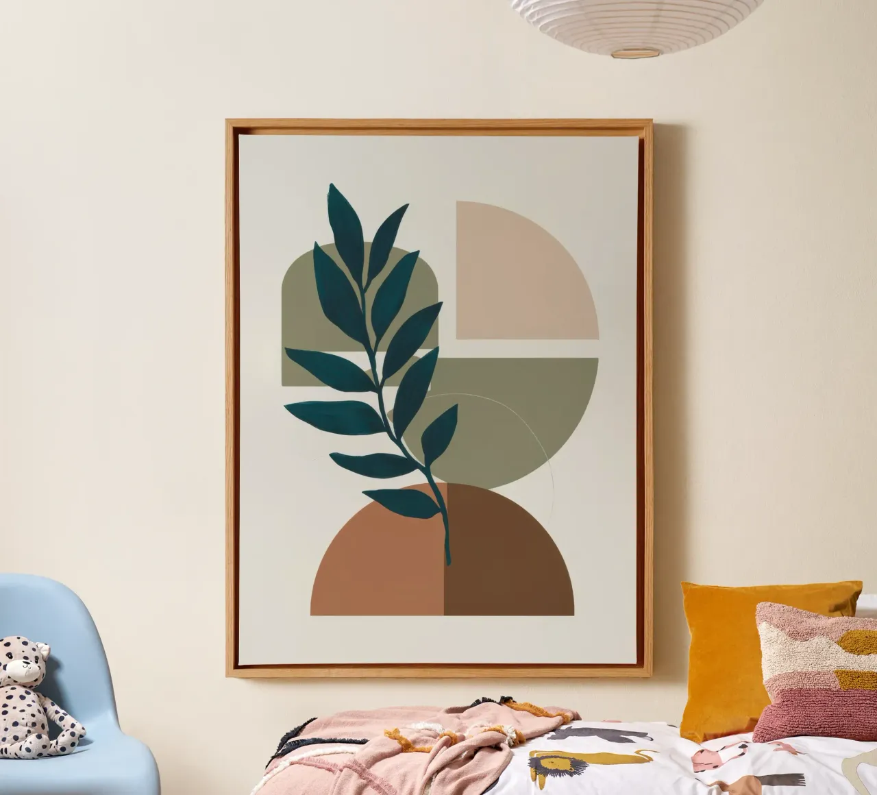 Bilanciamento geometrico delle foglie tela con Cornice a cassetta da Irish Strokes