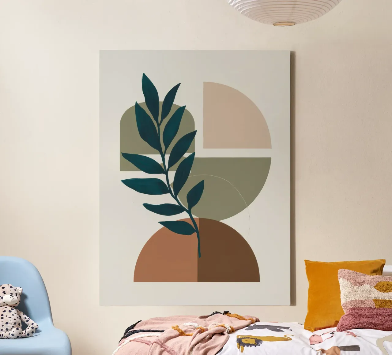 Bilanciamento geometrico delle foglie tela con Cornice a cassetta da Irish Strokes