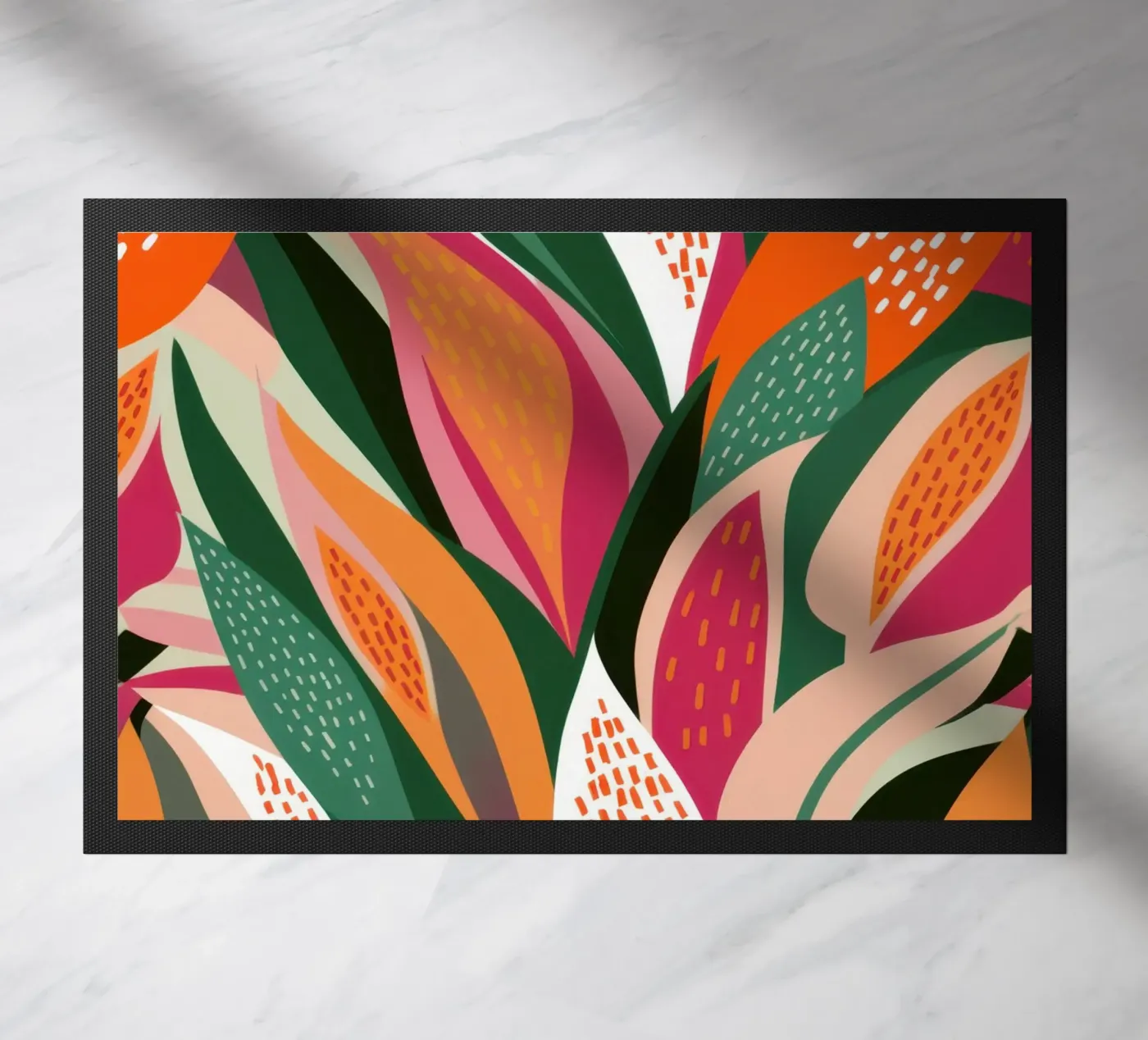 Vibrant Leaf Canopy doormat by Trace Brush