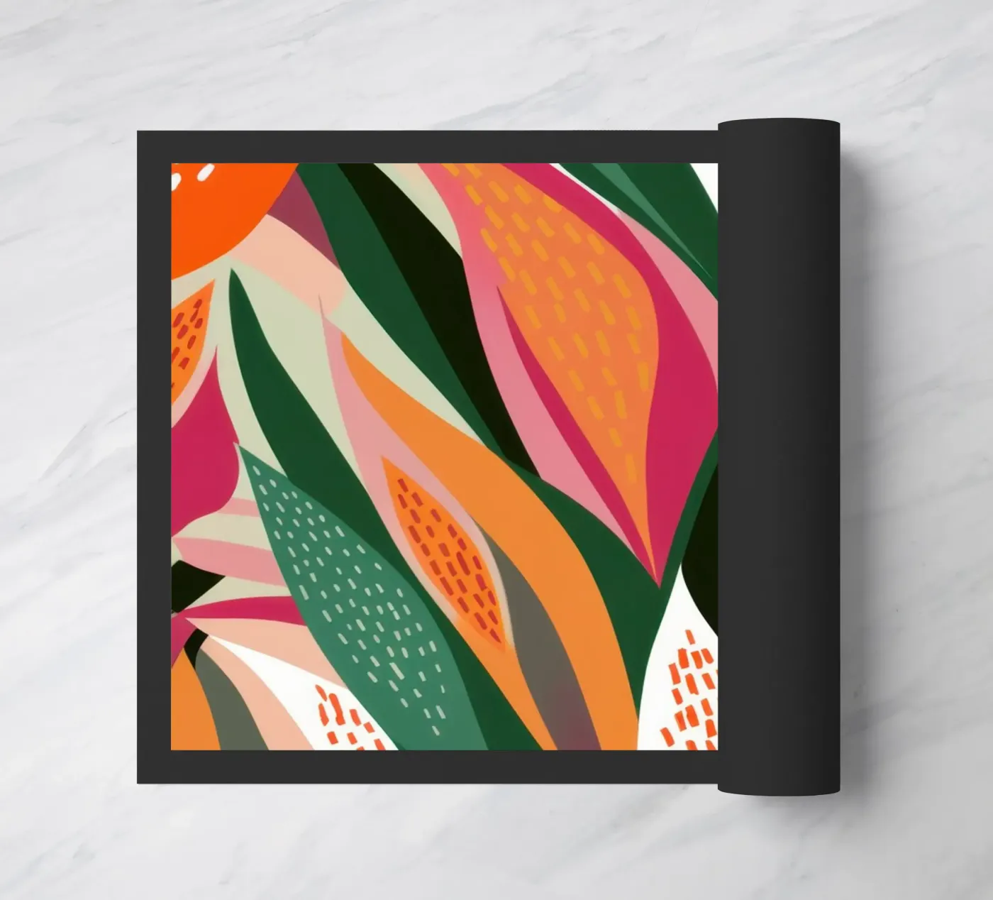 Vibrant Leaf Canopy doormat by Trace Brush