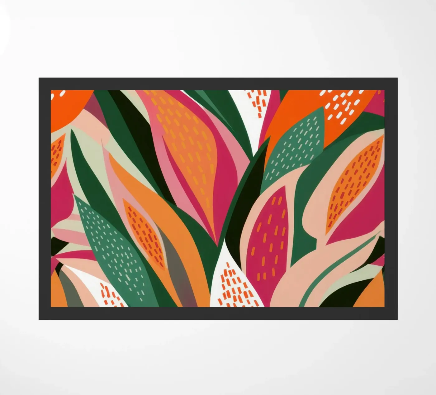Vibrant Leaf Canopy doormat by Trace Brush