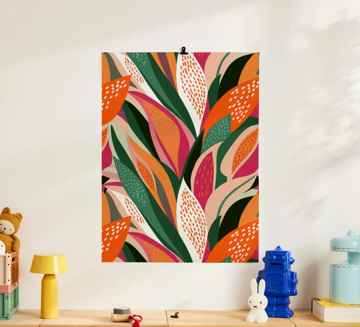 Tettuccio a foglie vibranti poster da Trace Brush