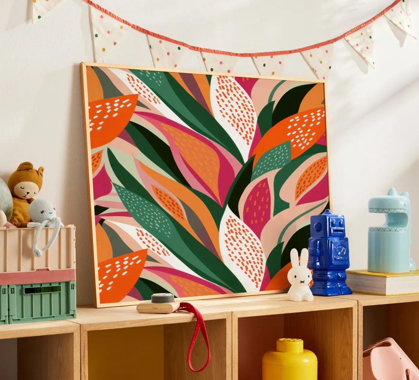 Tettuccio a foglie vibranti poster da Trace Brush