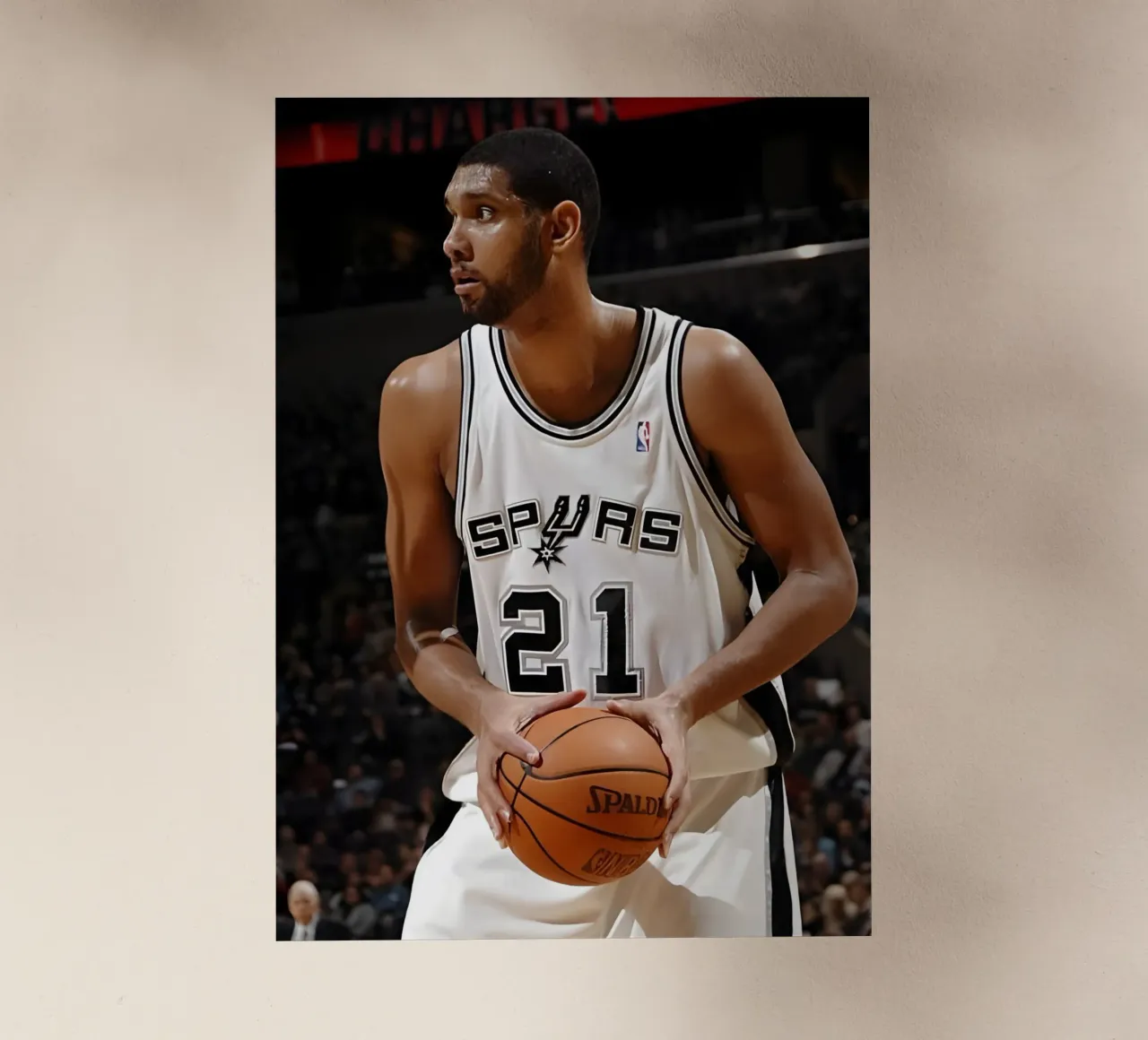 Tim Duncan pellicola backlit da Low poly art