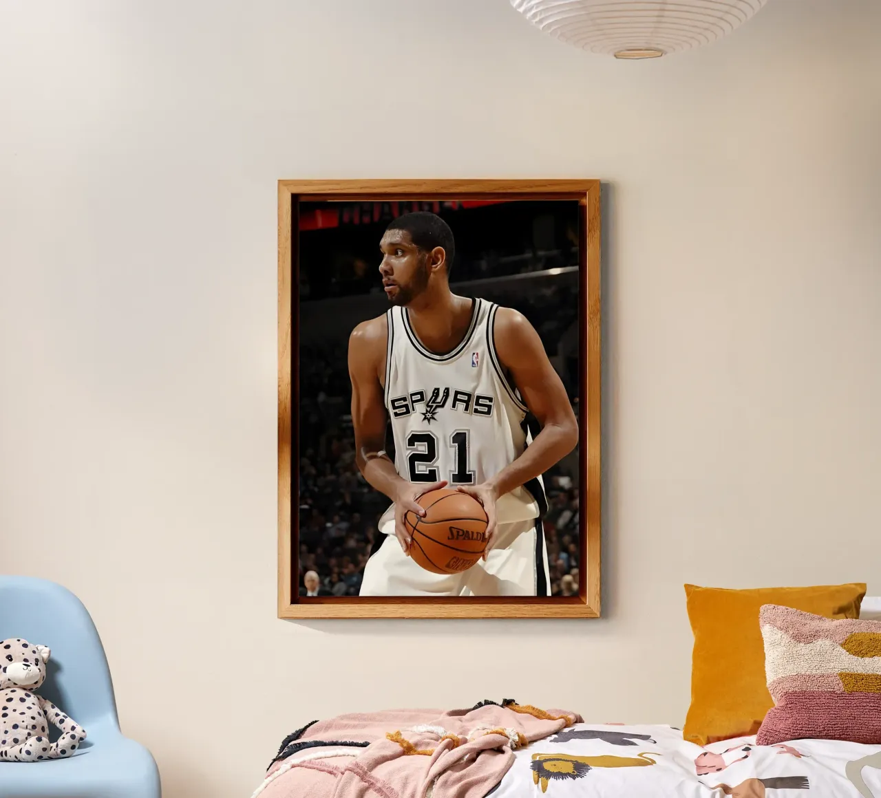 Tim Duncan alluminio dibond da Low poly art