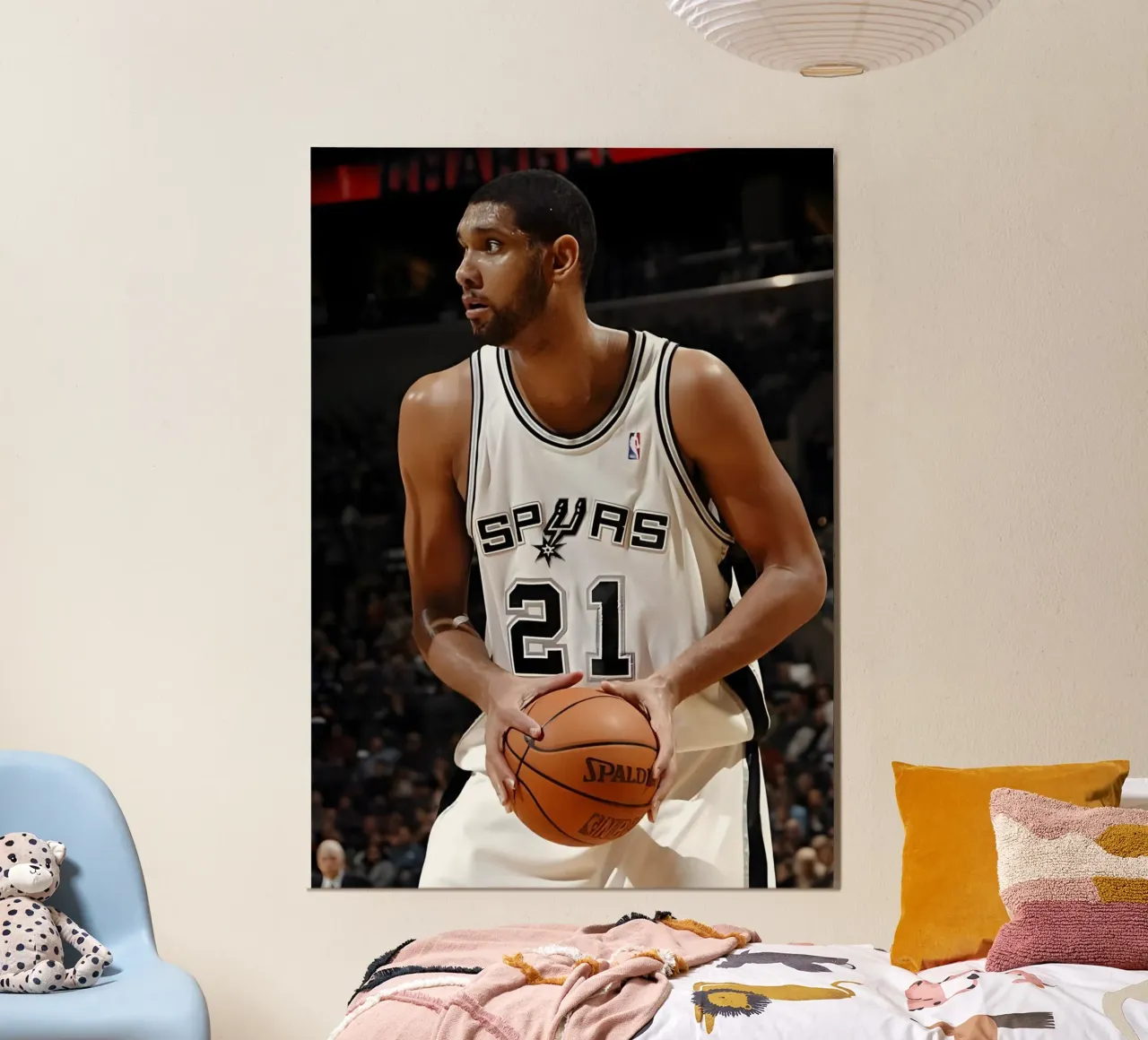 Tim Duncan alluminio dibond da Low poly art