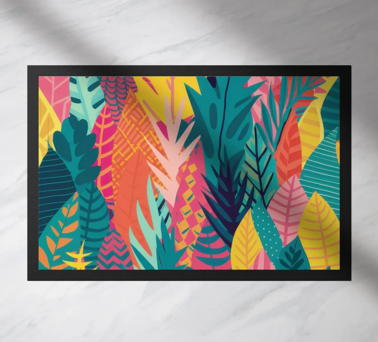 Vivid Tropic Pattern doormat by Obs Canvas