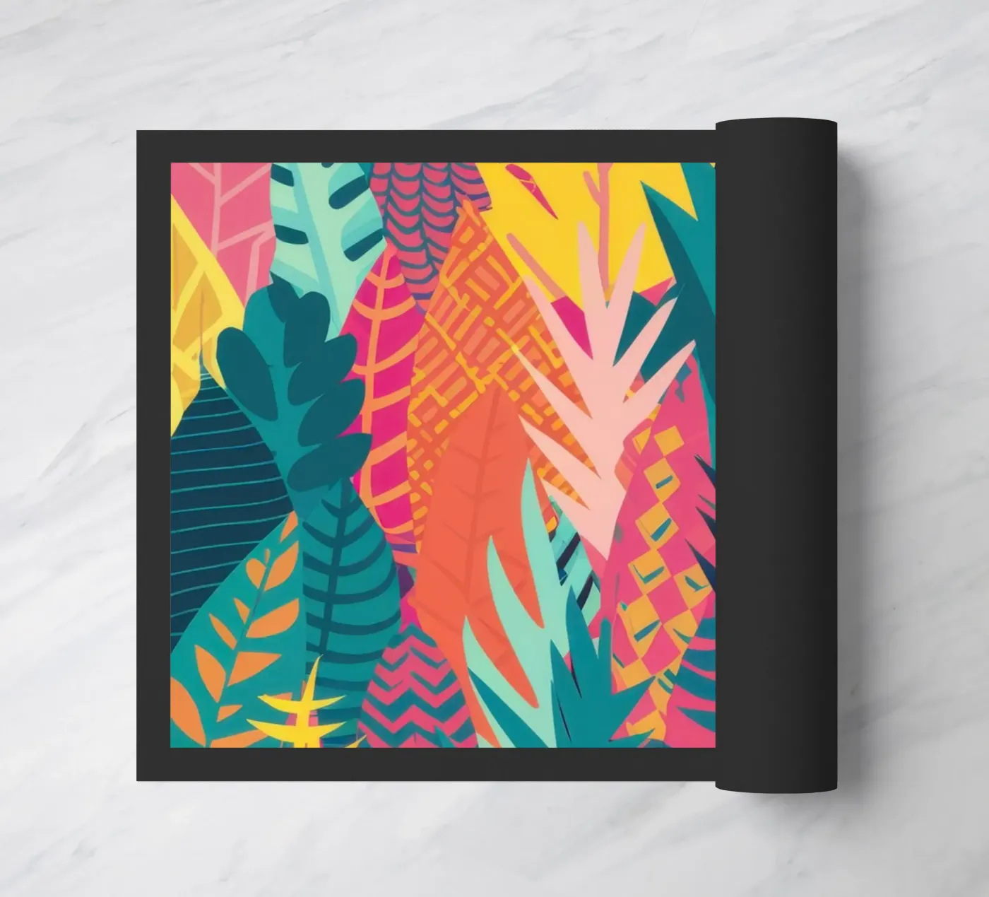 Vivid Tropic Pattern doormat by Obs Canvas