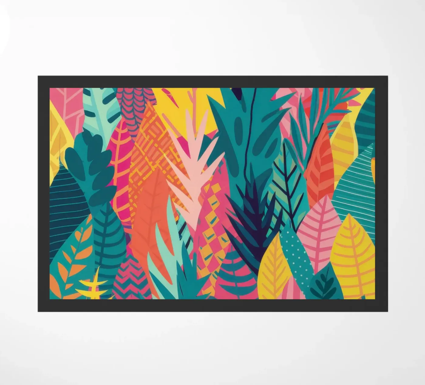 Vivid Tropic Pattern doormat by Obs Canvas