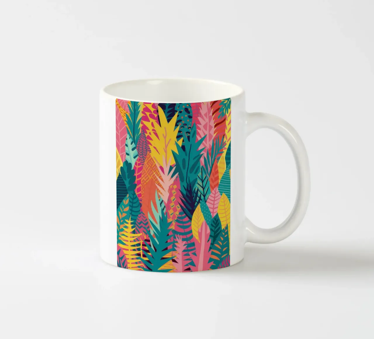 Vivid Tropic Pattern ceramic mug by Obs Canvas
