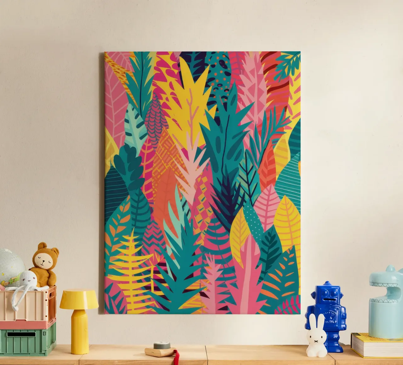 Vivid Tropic Pattern canvas by Obs Canvas