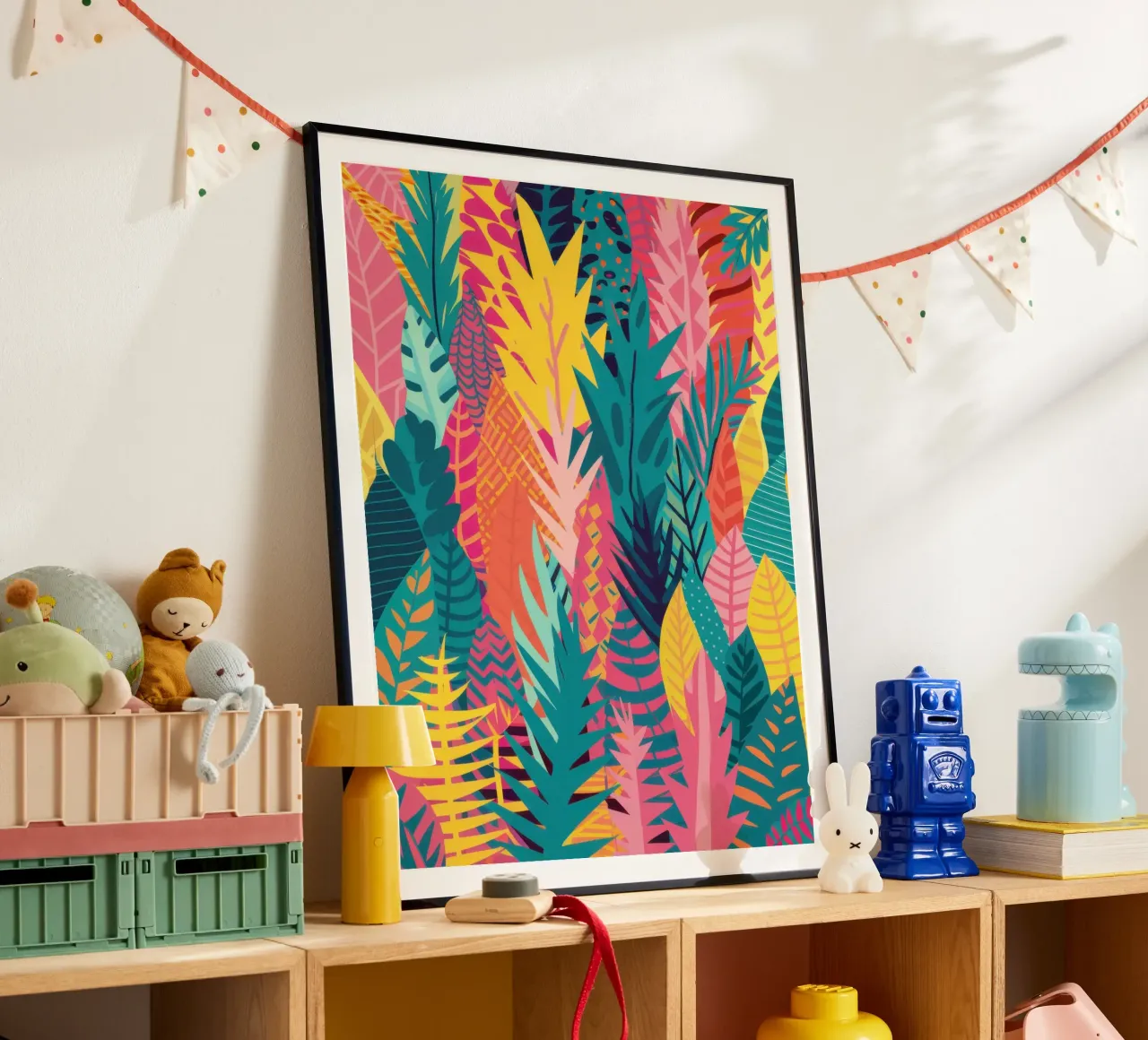 Vivid Tropic Pattern hahnemühle by Obs Canvas