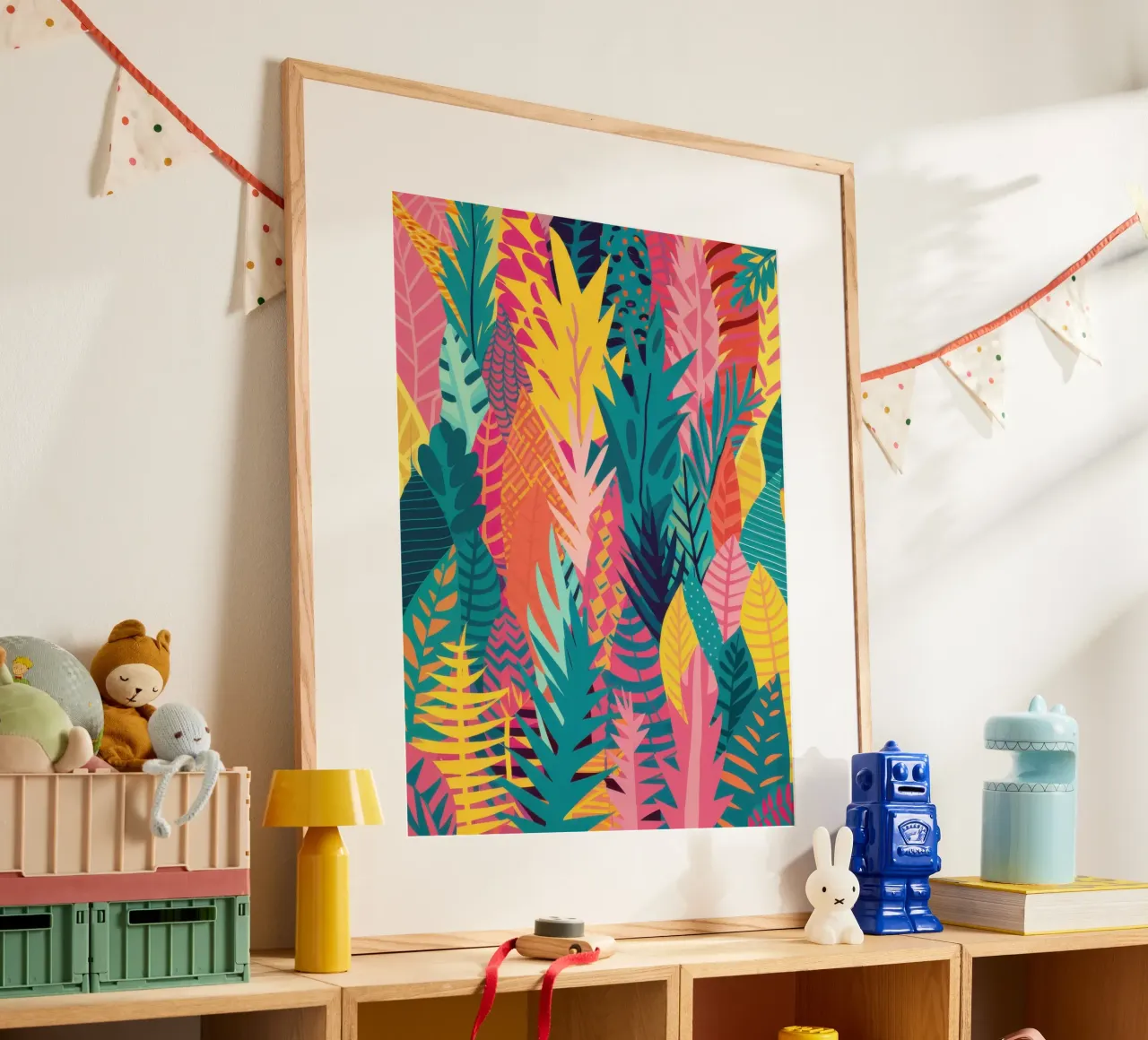 Vivid Tropic Pattern hahnemühle by Obs Canvas