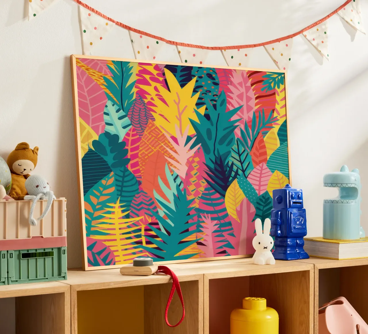 Vivid Tropic Pattern hahnemühle by Obs Canvas
