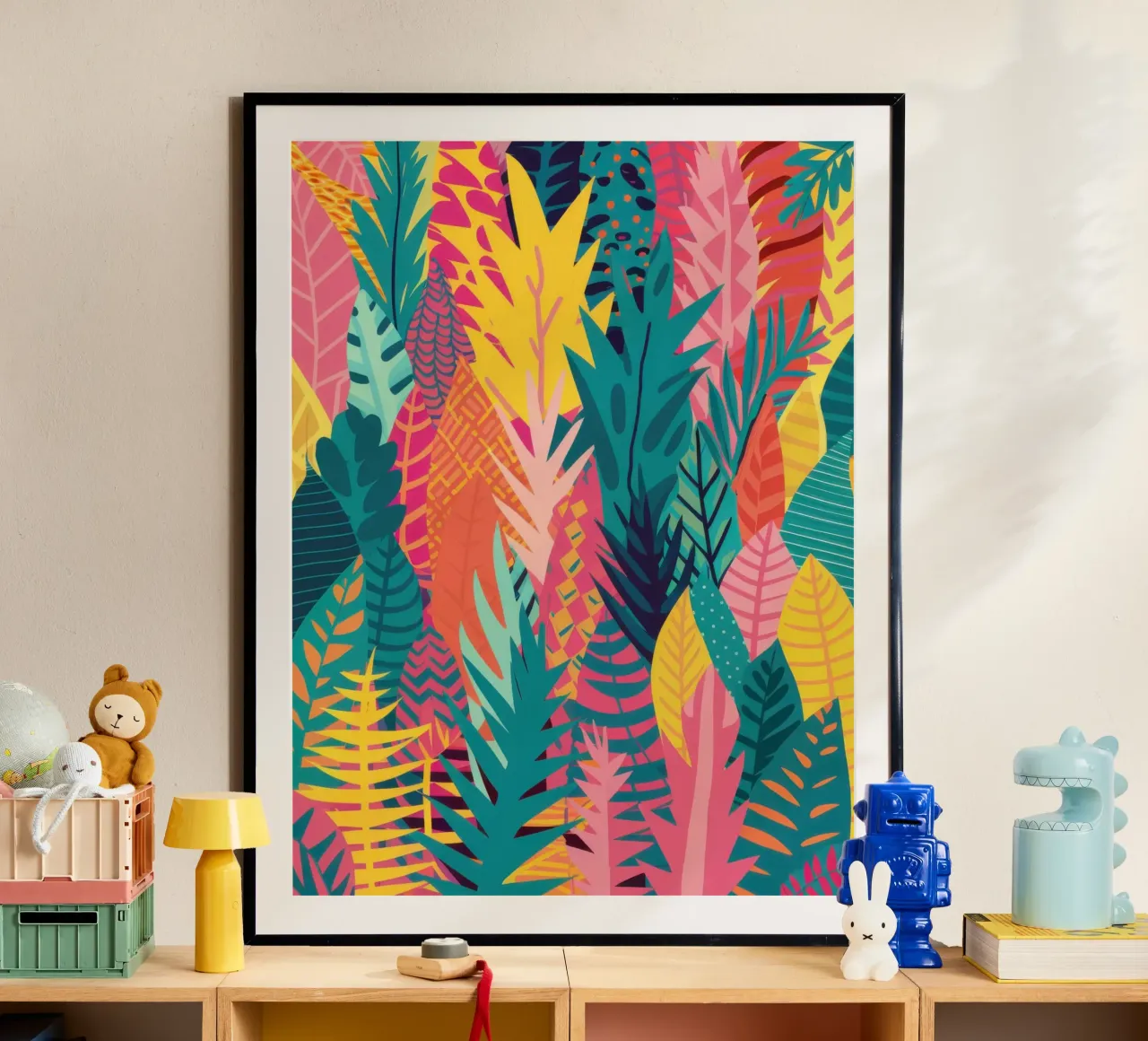 Vivid Tropic Pattern hahnemühle by Obs Canvas