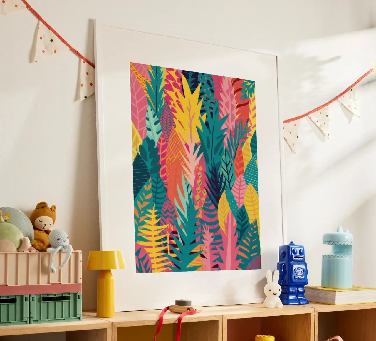 Vivid Tropic Pattern hahnemühle by Obs Canvas