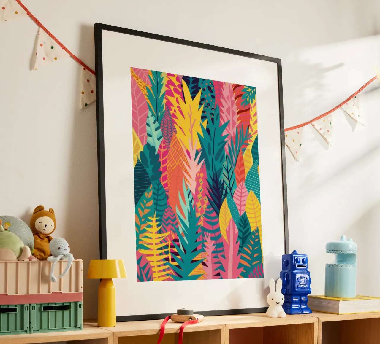 Vivid Tropic Pattern hahnemühle by Obs Canvas