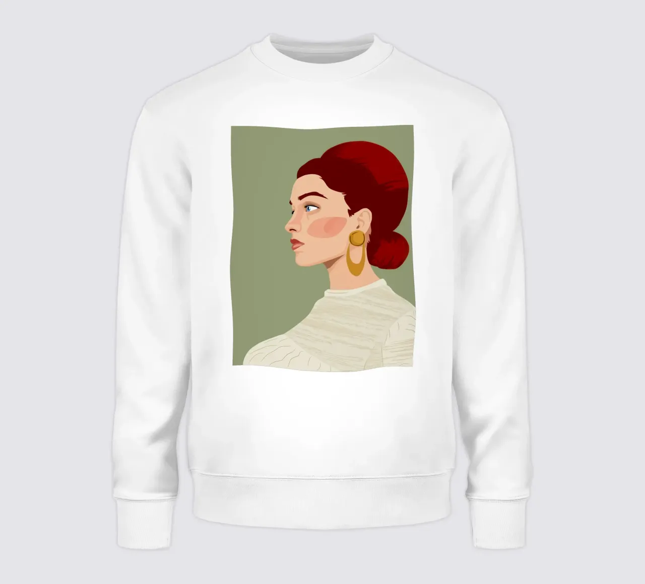 Ruby Haired Reverie sweatshirt by Trace Brush