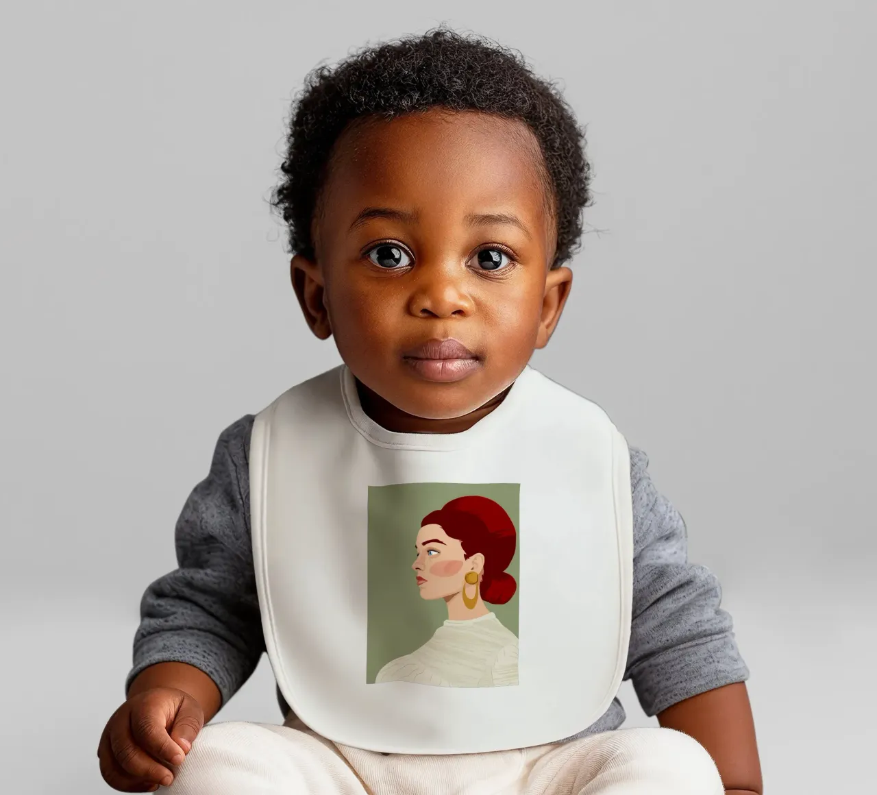 Fantasticherie dai capelli color rubino bavaglino da Trace Brush