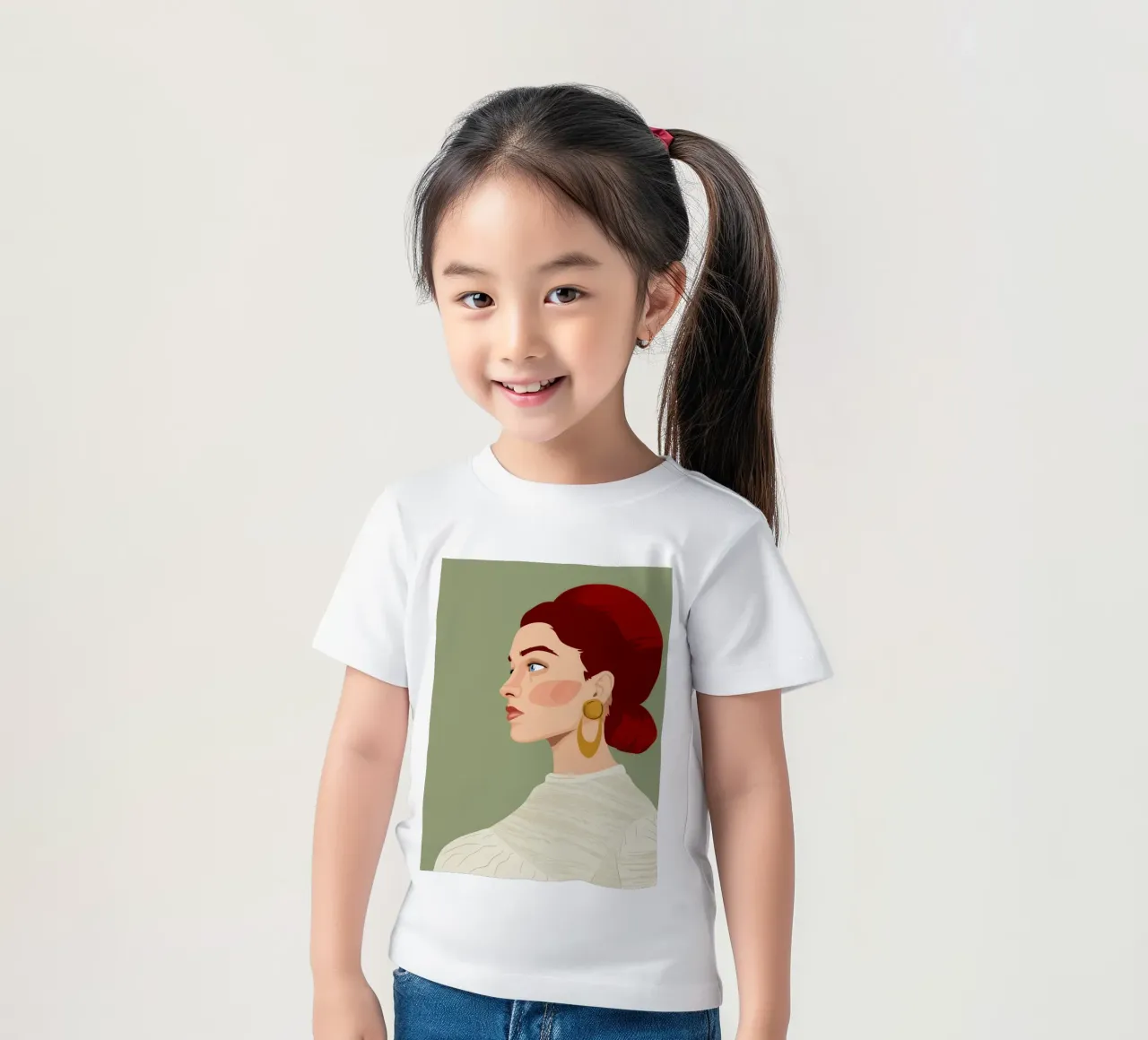 Fantasticherie dai capelli color rubino t-shirt bambini da Trace Brush